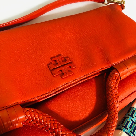 Tory Burch Taylor Shoulder Bag Convertible Tiger Lily🔥🔥 - Picture 3 of 15